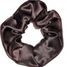 Brown Satin Fabric Hair Scrunchie Scrunchies by Sherry