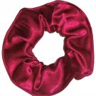 Maroon Satin Fabric Hair Scrunchie Scrunchies by Sherry