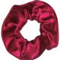 Maroon Satin Fabric Hair Scrunchie Scrunchies by Sherry