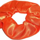 Orange Satin Fabric Hair Scrunchie Scrunchies by Sherry