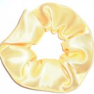 Yellow Satin Fabric Hair Scrunchie Scrunchies by Sherry