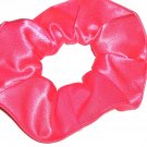 Coral Satin Fabric Hair Scrunchie Scrunchies by Sherry