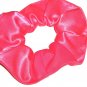 Coral Satin Fabric Hair Scrunchie Scrunchies by Sherry