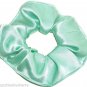 Mint Green Satin Fabric Hair Scrunchie Scrunchies by Sherry