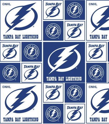 Tampa Bay Lghtning Patchwork Fabric Hair Scrunchie Scrunchies by Sherry