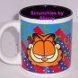 Garfield Coffee Mug Cat Ceramic Tea Paws Red Blue Teal