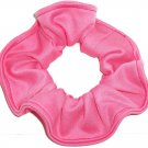 2 Morning Glory Pink Knit Fabric Mini Hair Scrunchies Ties
