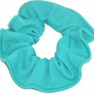 2 Aqua Knit Fabric Mini Hair Scrunchies Ties