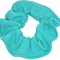 2 Aqua Knit Fabric Mini Hair Scrunchies Ties