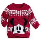 Disney Store Minnie Mouse Christmas Sweater for Baby 2016 0-3 Months