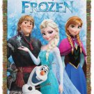 Disney Frozen Elsa Anna Tapestry Throw Blanket Olaf Kristoff New