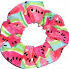 Watermelons on Blue Fabric Hair Scrunchie Scrunchies by Sherry Watermelons on Blue Fabric Hair Scrunchie Scrunchies by Sherry