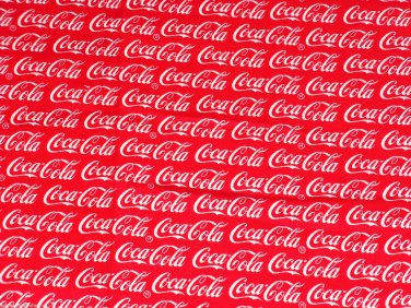 Coca Cola Red Fabric Hair Scrunchie Scrunchies by Sherry