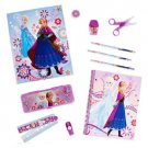 Disney Store Frozen Elsa Anna Olaf School Supplies Pencils Markers Kit