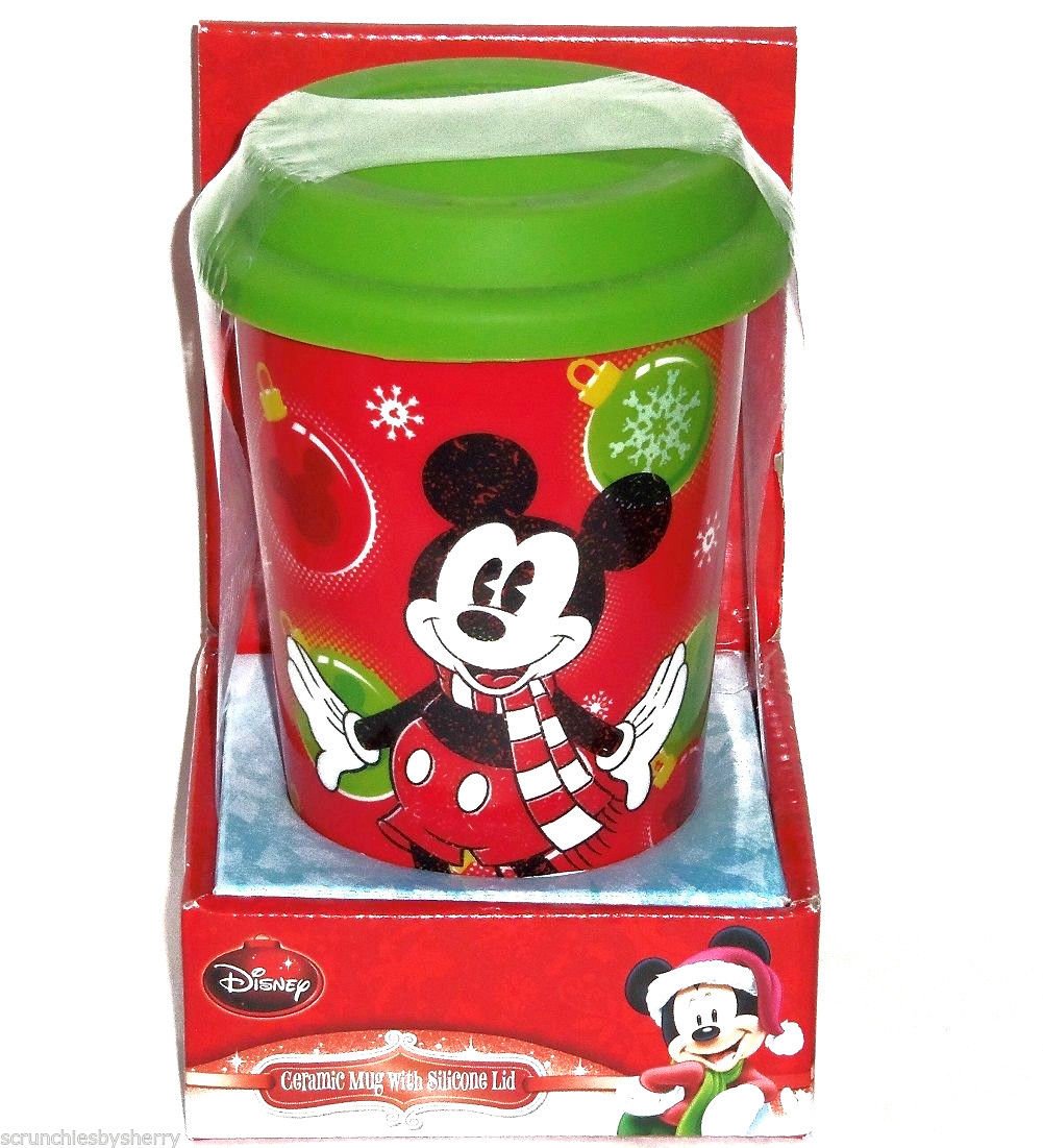 Disney Travel Mug Cup with Lid Mickey Mouse Christmas New sold AZ 12/19