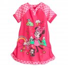 Disney Store Minnie Mouse Nightshirt Nightgown Girls Pink Coral 2017 Size 7/8