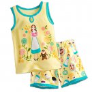 Disney Store Short Sleep Set for Girls Sleepwear Belle Yellow 2017 Size 5