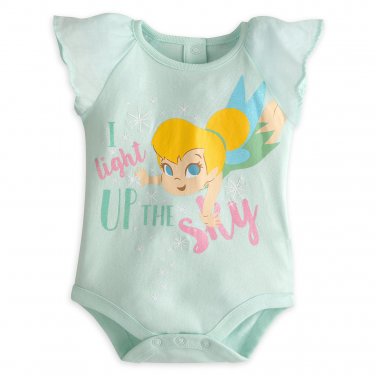 Disney Store Tinker Bell Green Baby Bodysuit 3-6 Months