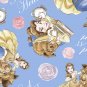 Disney Beauty and the Beast Blue Pink Fleece Throw Blanket Hand Tied 56" x 68"