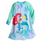 Disney Store Ariel Nightshirt Nightgown Princess The Little Mermaid Long Sleeve Blue Green Size 4
