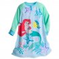Disney Store Ariel Nightshirt Nightgown Princess The Little Mermaid Long Sleeve Blue Green Size 4