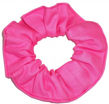 Bubblegum Pink Fabric Hair Scrunchie Tie Ponytail Holder Scrunchies by Sherry