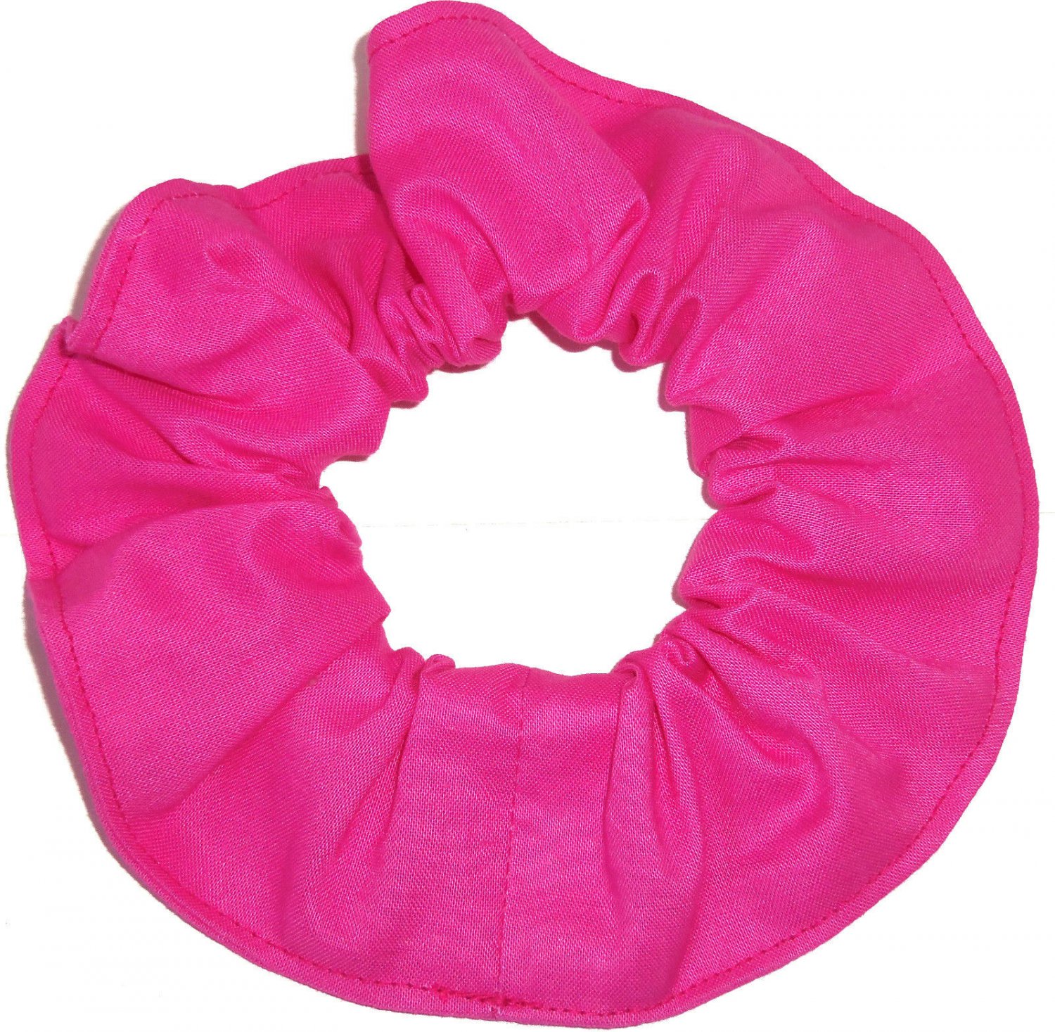 Hot Pink Cotton Fabric Hair Scrunchie Tie Ponytail Holder Scrunchies by ...