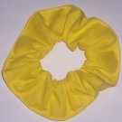 Bright Yellow Cotton Fabric Hair Scrunchie Tie Ponytail Holder Scrunchies by Sherry