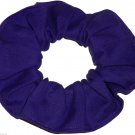 Deep Purple Cotton Fabric Hair Ties Scrunchie Scrunchies by Sherry
