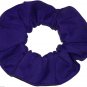 Deep Purple Cotton Fabric Hair Ties Scrunchie Scrunchies by Sherry