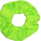 Lime Green Cotton Fabric Hair Scrunchie Tie Ponytail Holder Scrunchies by Sherry