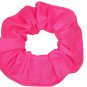 Rose Pink Cotton Fabric Hair Scrunchie Tie Ponytail Holder Scrunchies by Sherry