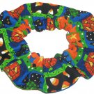 Halloween Pumpkins Patchwork Fabric hair Scurnchie Scrunchies by Sherry