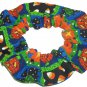 Halloween Pumpkins Patchwork Fabric hair Scurnchie Scrunchies by Sherry