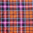 Halloween Purple Orange Plaid Fabric hair Scurnchie Scrunchies by Sherry