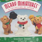 Hallmark Ornament Snowbear Season 1997 Christmas Merry Miniatures Set of 3