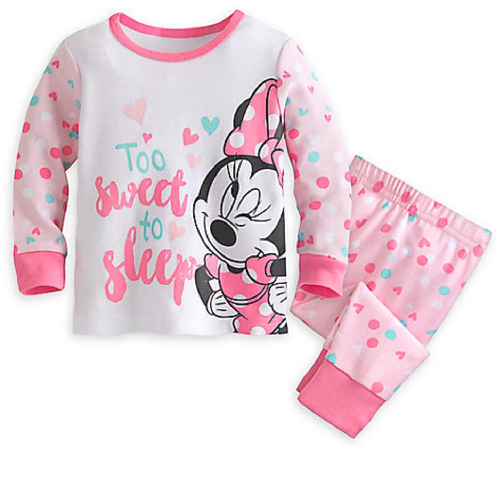 Disney Store Minnie Mouse PJ Pals Pajamas 0/3 3/6 6/9 9/12 12/18 18/24 M Baby 