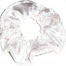 Hair Scrunchie Pale Pink Metallic Panne Velvet Tie Ponytail Holder Scrunchies by Sherry