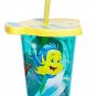 Disney Store Ariel Tumbler Straw Flounder Lid Little Mermaid Flounder Meal Time Magic New