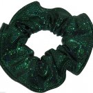 Green Metallic Spandex Hair Scrunchie Fabric Scrunchies by Sherry