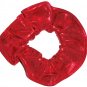 Red Metallic Spandex Hair Scrunchie Fabric Scrunchies by Sherry