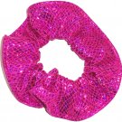 Fushcia Berry Metallic Spandex Hair Scrunchie Fabric Scrunchies by Sherry