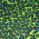 Lime Green Blue Metallic Spandex Hair Scrunchie Fabric Scrunchies by Sherry