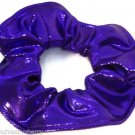 Purple Metallic Spandex Hair Scrunchie Fabric Scrunchies by Sherry