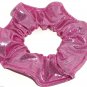 Bubblegum Pink Metallic Spandex Hair Scrunchie Fabric Scrunchies by Sherry