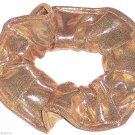 Gold Metallic Spandex Hair Scrunchie Fabric Scrunchies by Sherry