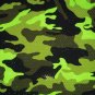 Lime Green Camo Metallic Spandex Hair Scrunchie Fabric Scrunchies by Sherry