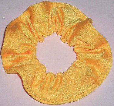 Neon Yellow Spandex Hair Scrunchie Fabric Scrunchies by Sherry
