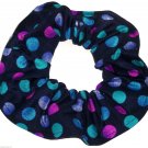 Pink Purple Blue Dots Black Spandex Hair Scrunchie Fabric Scrunchies by Sherry Pink Purple Blue Dots Black Spandex Hair Scrunchie Fabric Scrunchies by Sherry