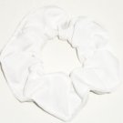 White Simply Silky Hair Scrunchie Scrunchies by Sherry